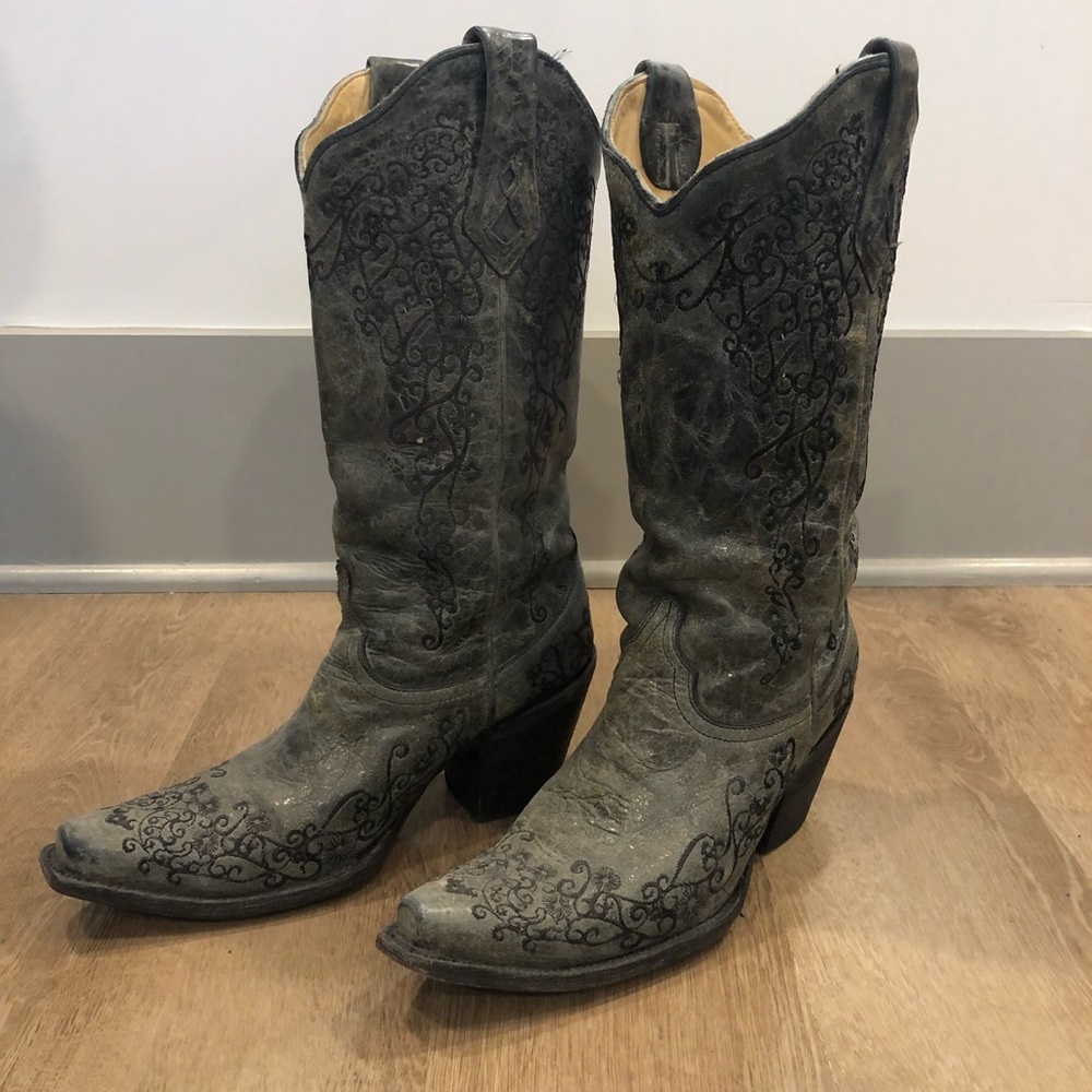 Corral Shoes | Corral A2667 Western Boots Black Gray Snip Toe